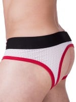 Barcode Berlin Mesh Backless Sixty 7 Jock White-Red-Black