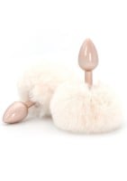 Análny kolík s chvostom ToyJoy Happiness Enchanting Bunnytail ružový