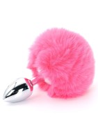Análny kolík s chvostom ToyJoy Happiness Enchanting Bunnytail ružový