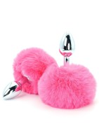 Análny kolík s chvostom ToyJoy Happiness Enchanting Bunnytail ružový