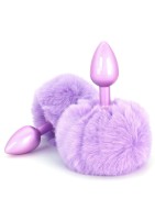 Análny kolík s chvostom ToyJoy Happiness Enchanting Bunnytail ružový