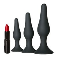 Sada análních kolíků EasyToys Butt Plug Set černá