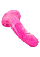 Silikonové dildo CalExotics Twisted Ribbed Probe modré