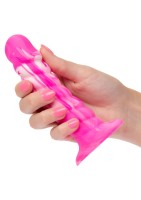 Silikonové dildo CalExotics Twisted Ribbed Probe modré