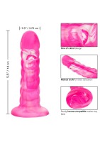 Silikonové dildo CalExotics Twisted Ribbed Probe modré