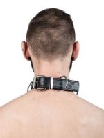 Obojek Mister B Slave Collar 4 D-Rings šedý
