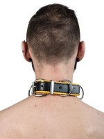 Obojok Mister B Slave Collar 4 D-Rings modrý