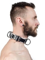 Mister B Slave Collar 4 D-Rings White