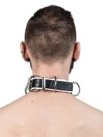 Obojek Mister B Slave Collar 4 D-Rings šedý