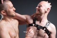 Kožený postroj Mister B Chest Harness Saddle Leather čierny