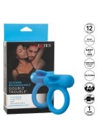 Vibrační erekční kroužek CalExotics Silicone Rechargeable Double Trouble