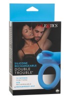 Vibrační erekční kroužek CalExotics Silicone Rechargeable Double Trouble