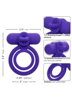 Vibrační erekční kroužek CalExotics Silicone Rechargeable Dual Climaxer