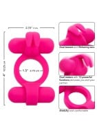 Vibrační erekční kroužek CalExotics Silicone Rechargeable Rockin Rabbit