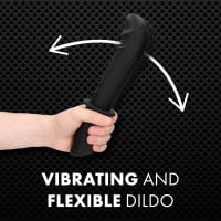 Ouch! Handheld Silicone Vibrating and Flexible Dildo