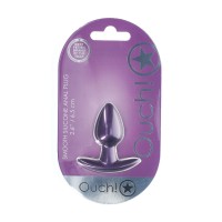 Anální kolík Ouch! Smooth Silicone Anal Plug Small Gunmetal