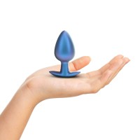 Ouch! Smooth Silicone Anal Plug Large Metallic Blue
