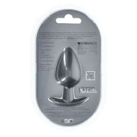 Ouch! Smooth Silicone Anal Plug Large Metallic Blue
