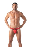 Pánská tanga TOF Paris Champion Stringless Thong červená
