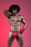 Pánská tanga TOF Paris Champion Stringless Thong červená