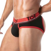 Slipy TOF Paris Champion Backless Brief černé