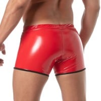 TOF Paris Vinyl Zipped Push Up Boxer Red