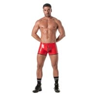 TOF Paris Vinyl Zipped Push Up Boxer Red