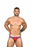 Slipy Andrew Christian Pride Mesh Brief červené