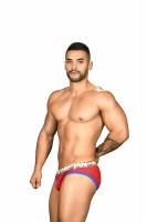 Slipy Andrew Christian Pride Mesh Brief červené