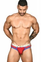 Slipy Andrew Christian Pride Mesh Brief červené