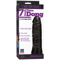 Vac-U-Lock CodeBlack 7 Inch Thin Dong