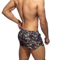 Addicted ADS347 Play Rainbow Swim Shorts Black