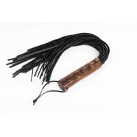 Whips Primal Bond Large Braided Flogger Brown