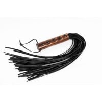 Whips Primal Bond Large Braided Flogger Brown