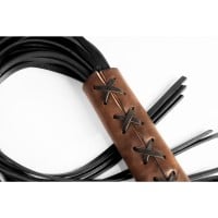 Whips Primal Bond Large Braided Flogger Brown