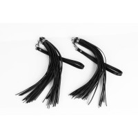 Kožené důtky Whips Primal Bond Double Trouble Flogger černé