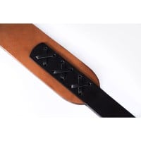 Kožená plácačka Whips Primal Bond Braided Paddle hnědá