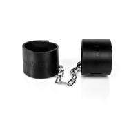 Kožená pouta Whips Primal Bond Cuffs With Padlock Large černá