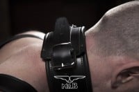 Mister B Leather Slave Collar with Black Padding