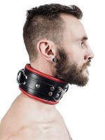 Mister B Leather Slave Collar with Black Padding