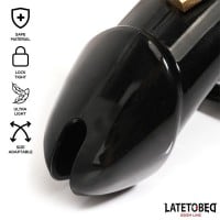 Latetobed Chastity Cage Long Black