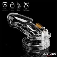 Latetobed Chastity Cage Long Black