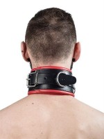 Mister B Leather Slave Collar with Black Padding