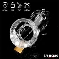 Latetobed Chastity Cage Long Black