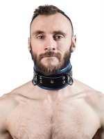 Mister B Leather Slave Collar with Black Padding