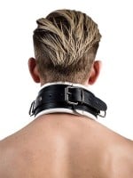 Mister B Leather Slave Collar with Black Padding