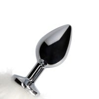 Análny kolík s chvostom Ouch! Fox Tail with Metal Butt Plug čierny
