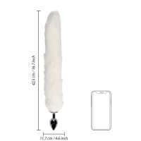 Análny kolík s chvostom Ouch! Fox Tail with Metal Butt Plug čierny