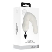 Análny kolík s chvostom Ouch! Fox Tail with Metal Butt Plug čierny