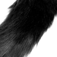 Análny kolík s chvostom Ouch! Fox Tail with Metal Butt Plug čierny